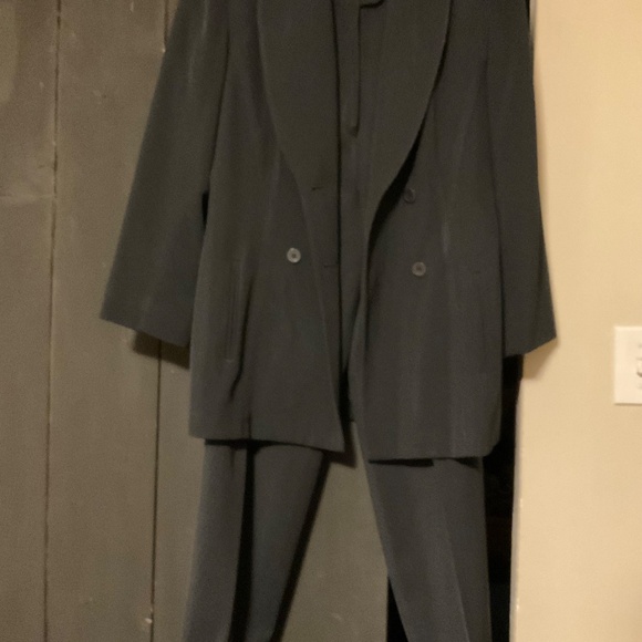 Extremely dark navy pant suit by ASL Kasper size 10 - Picture 2 of 5